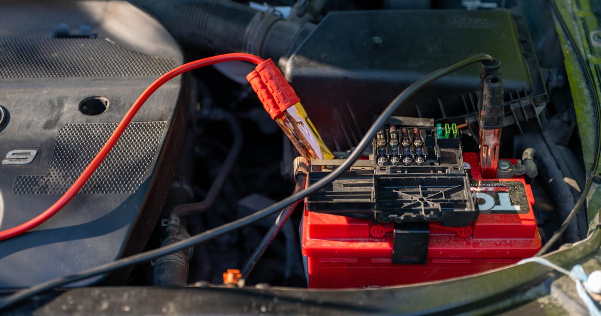 Why won't my car start but the lights come on and there's a clicking noise?